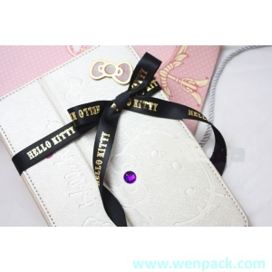 custom printed Logo gift packaging ribbon