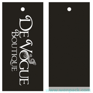 custom printed logo gift price paper hangtag/garment hang tag