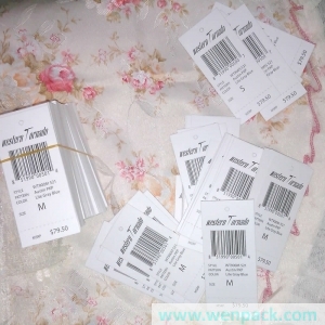 custom printed logo gift price paper hangtag/garment hang tag