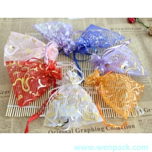 custom jewelry drawstring organza pouch