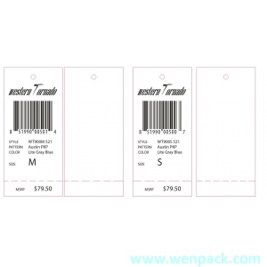 custom printed logo gift price paper hangtag/garment hang tag