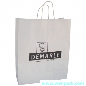white Shopping/Carrier Kraft Paper Gift Bag